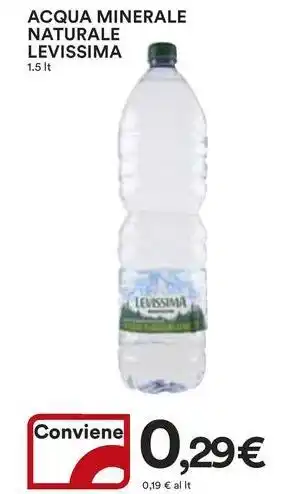 Ipercoop Acqua minerale naturale LEVISSIMA offerta