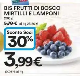 Ipercoop Bis frutti di bosco mirtilli e lamponi offerta