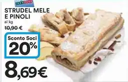 Ipercoop Strudel mele e pinoli offerta