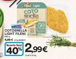 Ipercoop Cotosnella light FILENI offerta