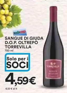 Ipercoop Sangue di giuda d.o.p. oltrepò TORREVILLA offerta