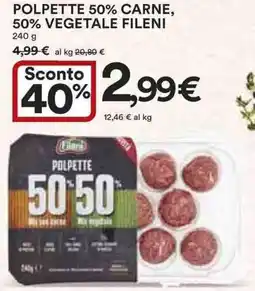 Ipercoop Polpette 50% carne, 50% vegetale FILENI offerta