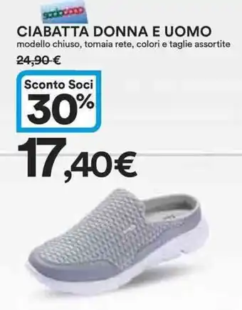 Ipercoop Ciabatta donna e uomo offerta