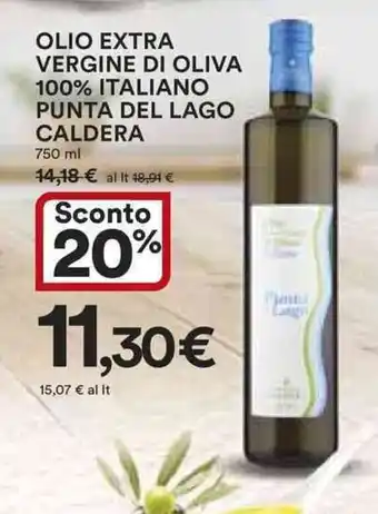 Ipercoop Olio extra vergine di oliva 100% italiano punta DEL LAGO CALDERA offerta