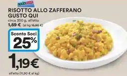 Ipercoop Risotto allo zafferano GUSTO QUI offerta