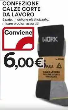 Ipercoop Confezione calze corte da lavoro offerta