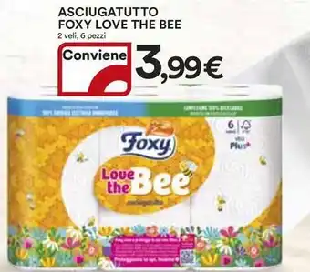 Ipercoop Asciugatutto foxy love the bee offerta