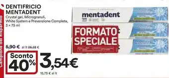 Ipercoop Dentifricio MENTADENT offerta