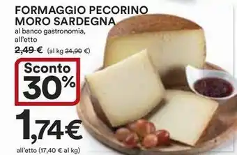 Ipercoop Formaggio pecorino moro sardegna offerta