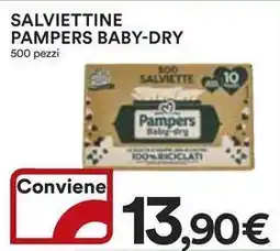 Ipercoop Salviettine PAMPERS BABY-DRY offerta