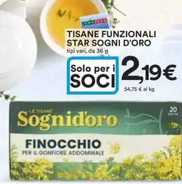 Ipercoop Tisane funzionali star SOGNI D'ORO offerta