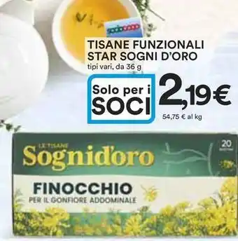 Ipercoop Tisane funzionali star SOGNI D'ORO offerta