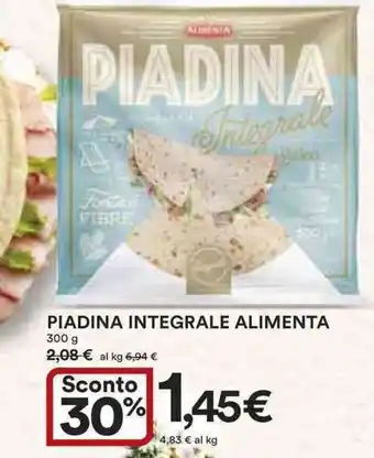 Ipercoop Piadina integrale alimenta offerta