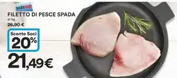 Ipercoop Filetto di pesce spada offerta