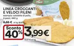 Ipercoop Linea croccanti e veloci FILENI offerta