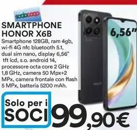 Ipercoop Smartphone HONOR X6B offerta