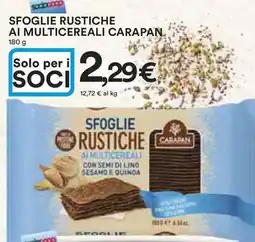 Ipercoop Sfoglie rustiche ai multicereali CARAPAN offerta