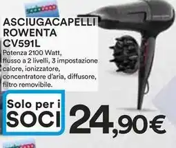 Ipercoop Asciugacapelli ROWENTA CV591L offerta