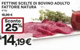 Ipercoop Fettine scelte di bovino adulto FATTORIE NATURA offerta