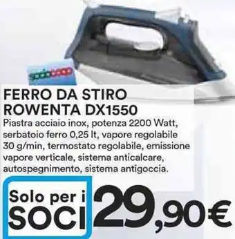 Ipercoop Ferro da stiro ROWENTA DX1550 offerta