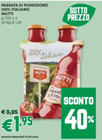 Pam Passata di pomodoro 100% italiano mutti offerta