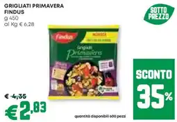 Pam Grigliati primavera findus offerta