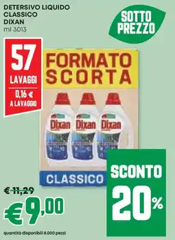 Pam Detersivo liquido classico dixan offerta