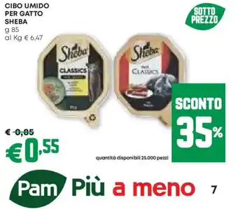 Pam Cibo umido per gatto sheba offerta