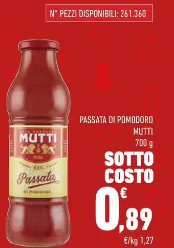 Conad Passata di pomodoro MUTTI offerta