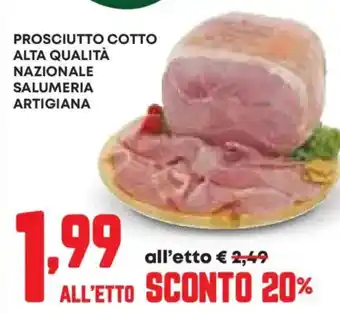 Pam Prosciutto cotto alta qualità nazionale salumeria artigiana offerta