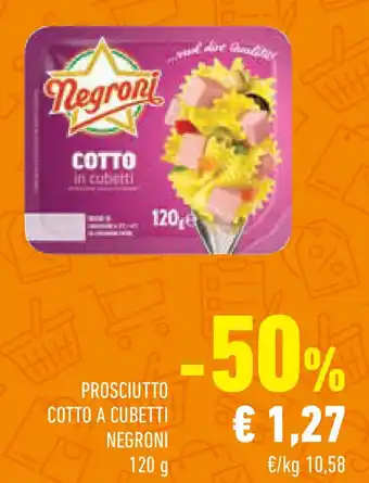 Conad Prosciutto cotto a cubetti NEGRONI offerta