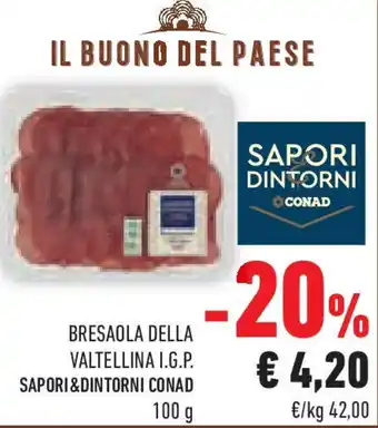 Conad Bresaola della valtellina i.g.p. SAPORI&DINTORNI CONAD offerta