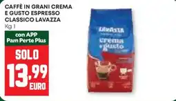 Pam Caffè in grani crema e gusto espresso classico lavazza offerta