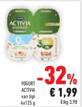 Conad Yogurt ACTIVIA vari tipi offerta