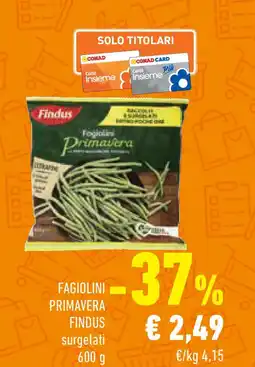 Conad Fagiolini primavera FINDUS surgelati offerta