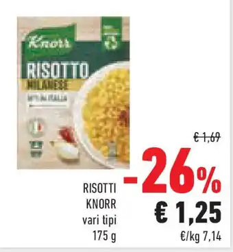 Conad Risotti KNORR vari tipi offerta