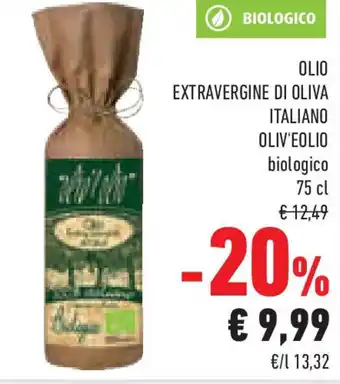 Conad Olio extravergine di oliva italiano OLIV'EOLIO offerta