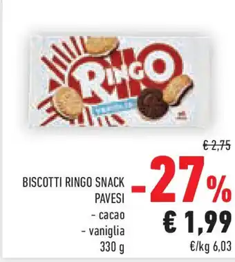 Conad Biscotti ringo snack PAVESI offerta