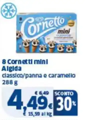 Sigma 8 cornetti mini algida classico/panna e caramello offerta