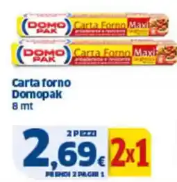 Sigma Carta forno domopak 8 mt offerta