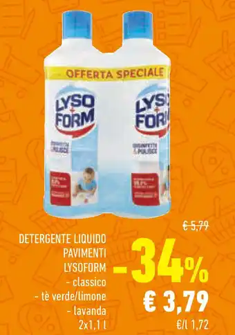 Conad Detergente liquido pavimenti LYSOFORM offerta