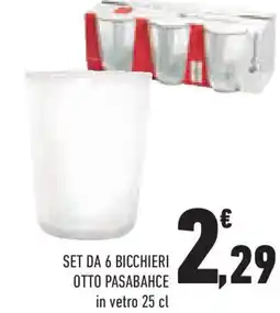 Conad Set da 6 bicchieri otto pasabahce offerta