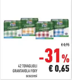 Conad 42 tovaglioli grantavola FOXY offerta