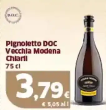 Sigma Pignoletto doc vecchia modena chlari offerta