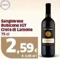 Sigma Sangiovese rubicone igt crete di lamone offerta