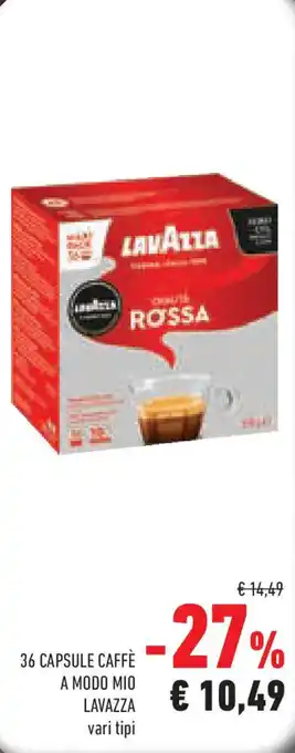 Conad 36 capsule caffè a modo mio LAVAZZA vari tipi offerta