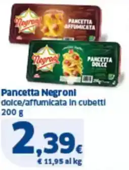 Sigma Pancetta negroni dolce/affumicata in cubetti offerta