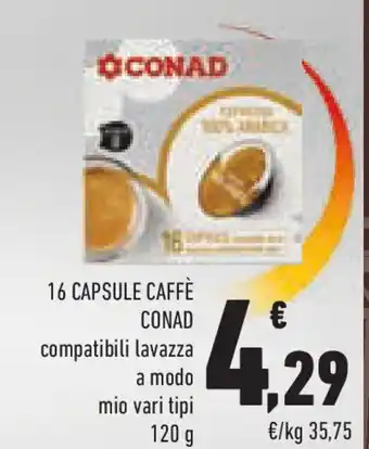 Conad 16 capsule caffè CONAD offerta