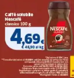 Sigma Caffè solubile nescafé classico offerta