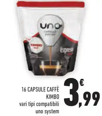 Conad 16 capsule caffè KIMBO offerta